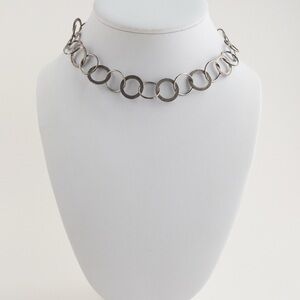 Amy Smania Sterling Silver Collar Choker Chain Link Necklace Vintage 925 Jewelry